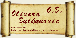 Olivera Dulkanović vizit kartica